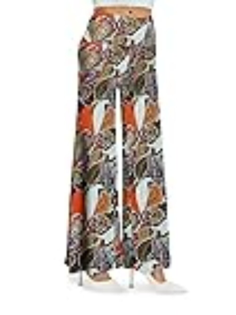 Arolina LNC Stretchy Wide Leg Lounge Palazzo Flat Front Pants 3X "Calla Flower"